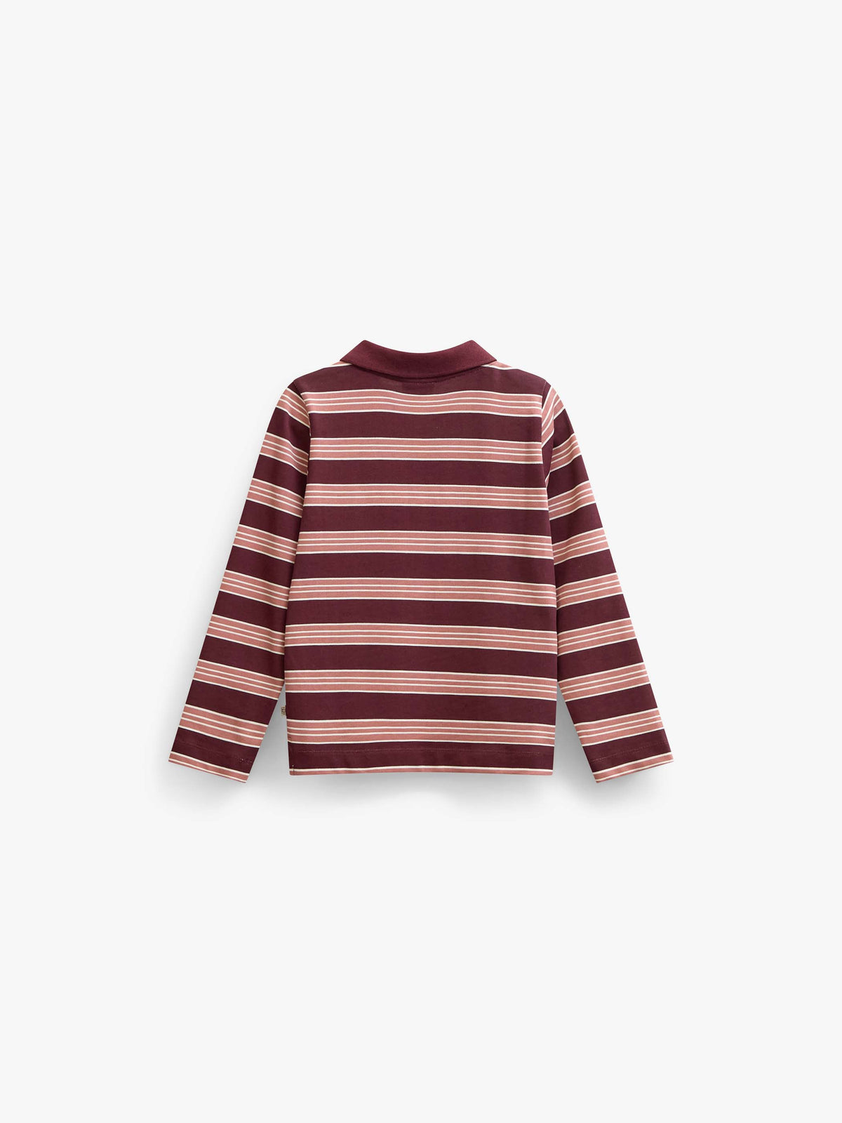 Striped Long-Sleeve Jersey Polo - Kids - Bordeaux | 101697 Hope