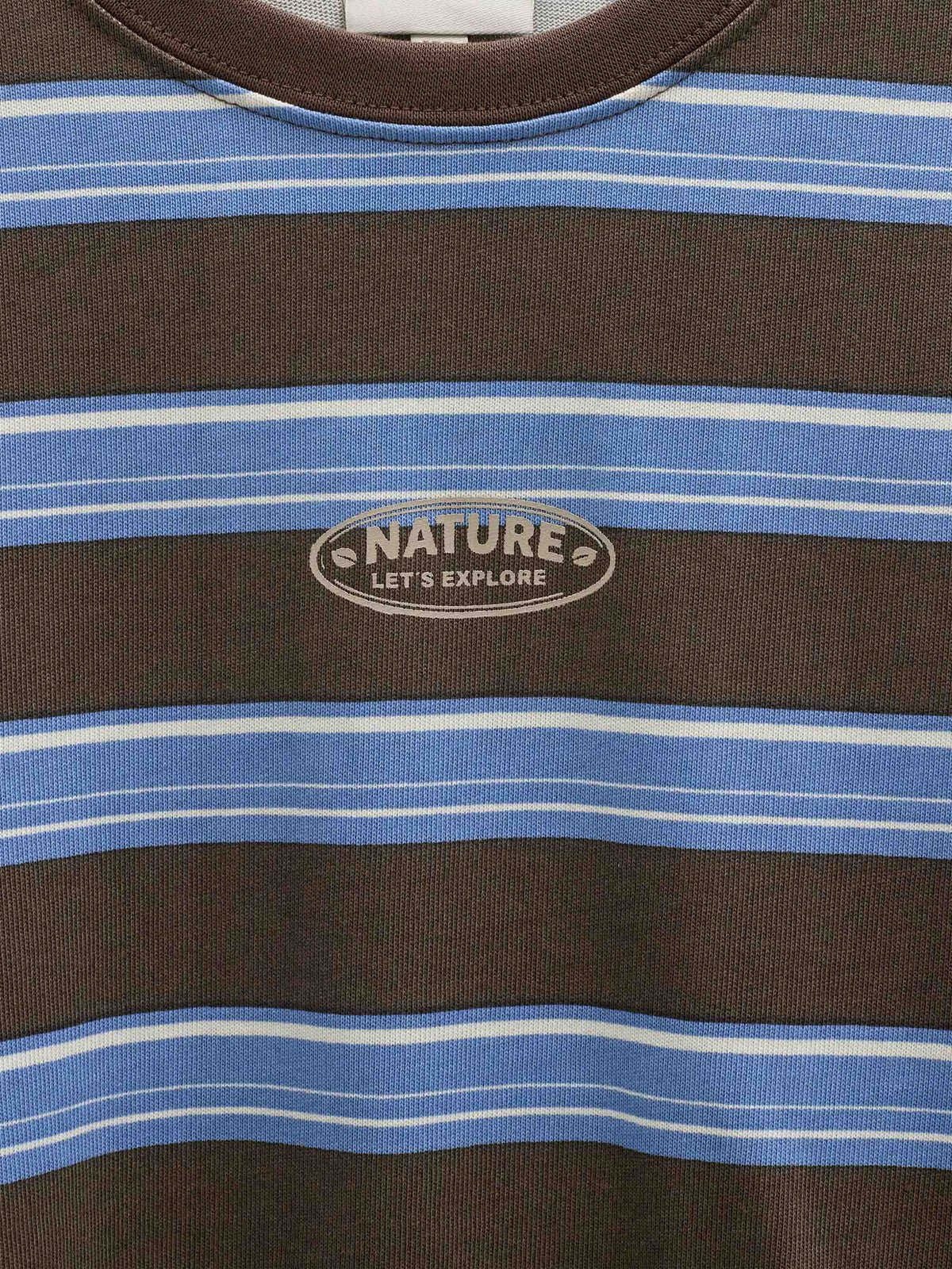Striped Long-Sleeve T-Shirt - Tween - Brown /Blue | 101700 Hugo