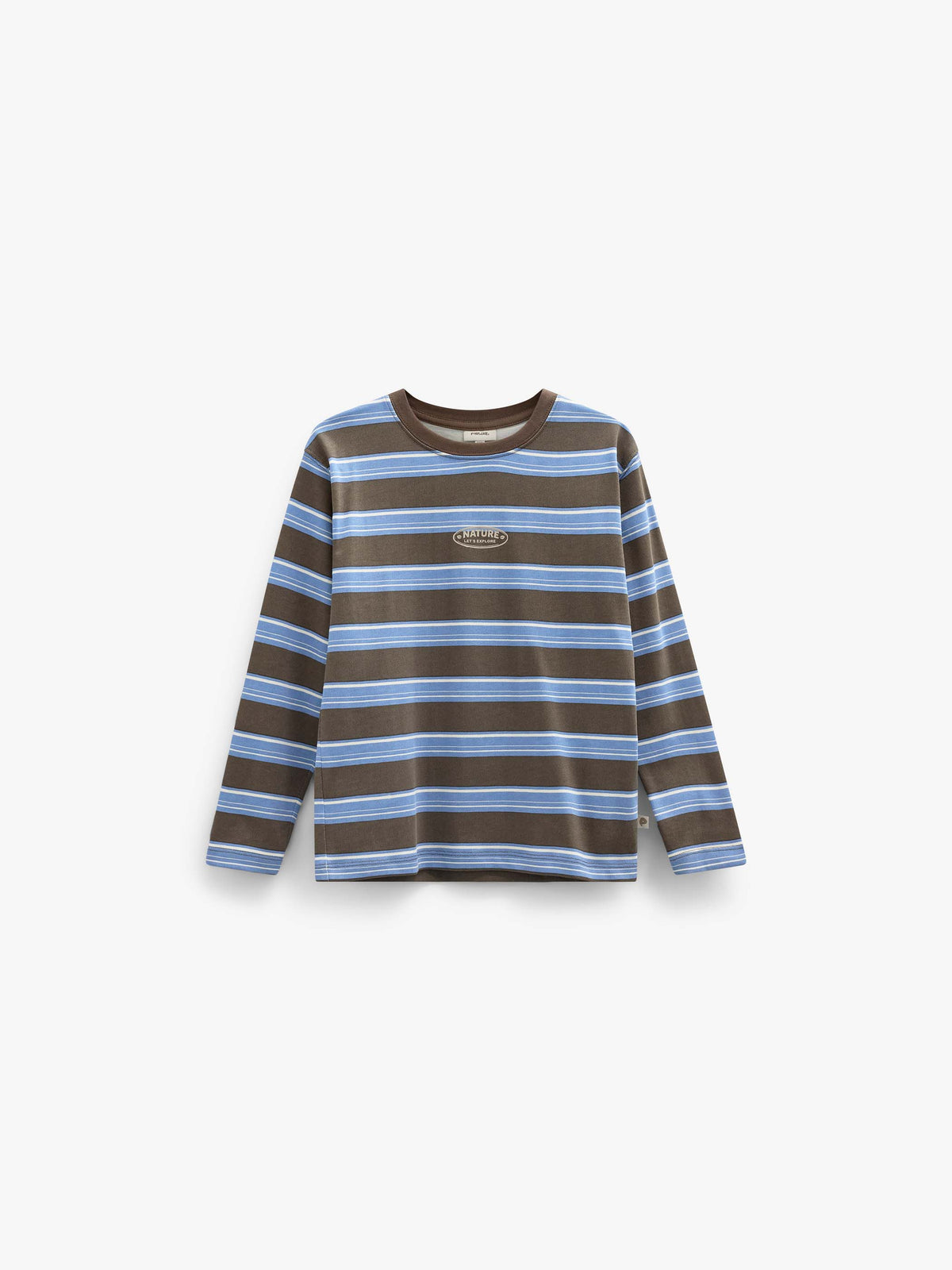 Striped Long-Sleeve T-Shirt - Kids - Brown /Blue | 101699 Hugo