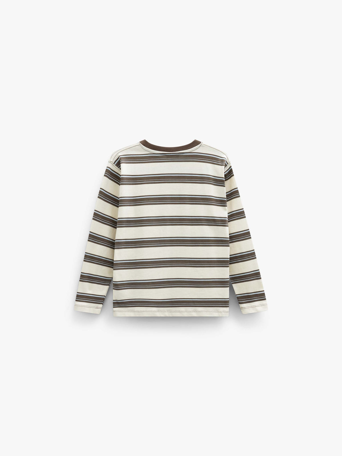 Striped Long-Sleeve T-Shirt - Kids - Offwhite/Brown | 101701 Hugo