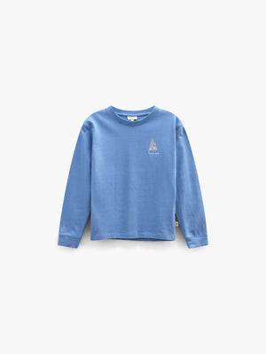 Long-Sleeve T-Shirt with Back Print - Tween - Dusty Blue | 101708 Weston