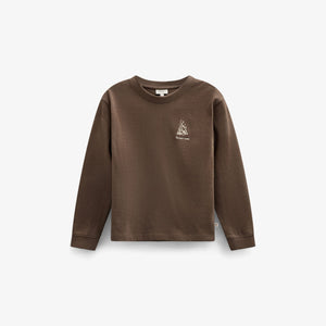 Long-Sleeve T-Shirt with Back Print - Tween - Brown | 101710 Weston