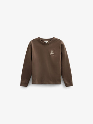 Long-Sleeve T-Shirt with Back Print - Tween - Brown | 101710 Weston