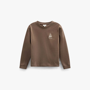 Long-Sleeve T-Shirt with Back Print - Tween - Brown | 101710 Weston