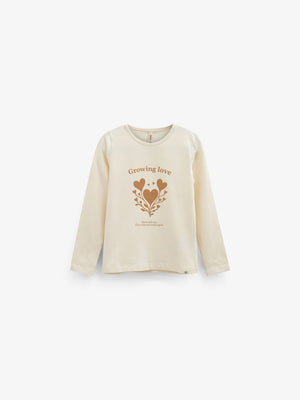 Long-Sleeve T-Shirt with Front Print - Tween - Offwhite | 101712 Piper