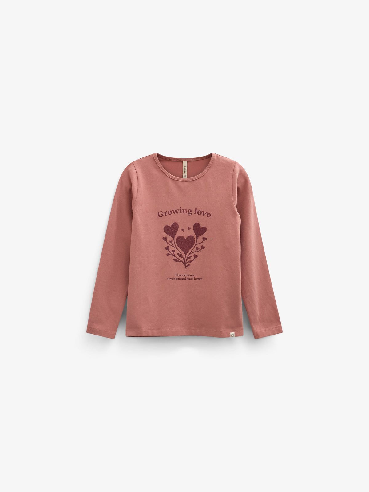 Long-Sleeve T-Shirt with Front Print - Tween - Dusty Rose | 101714 Piper