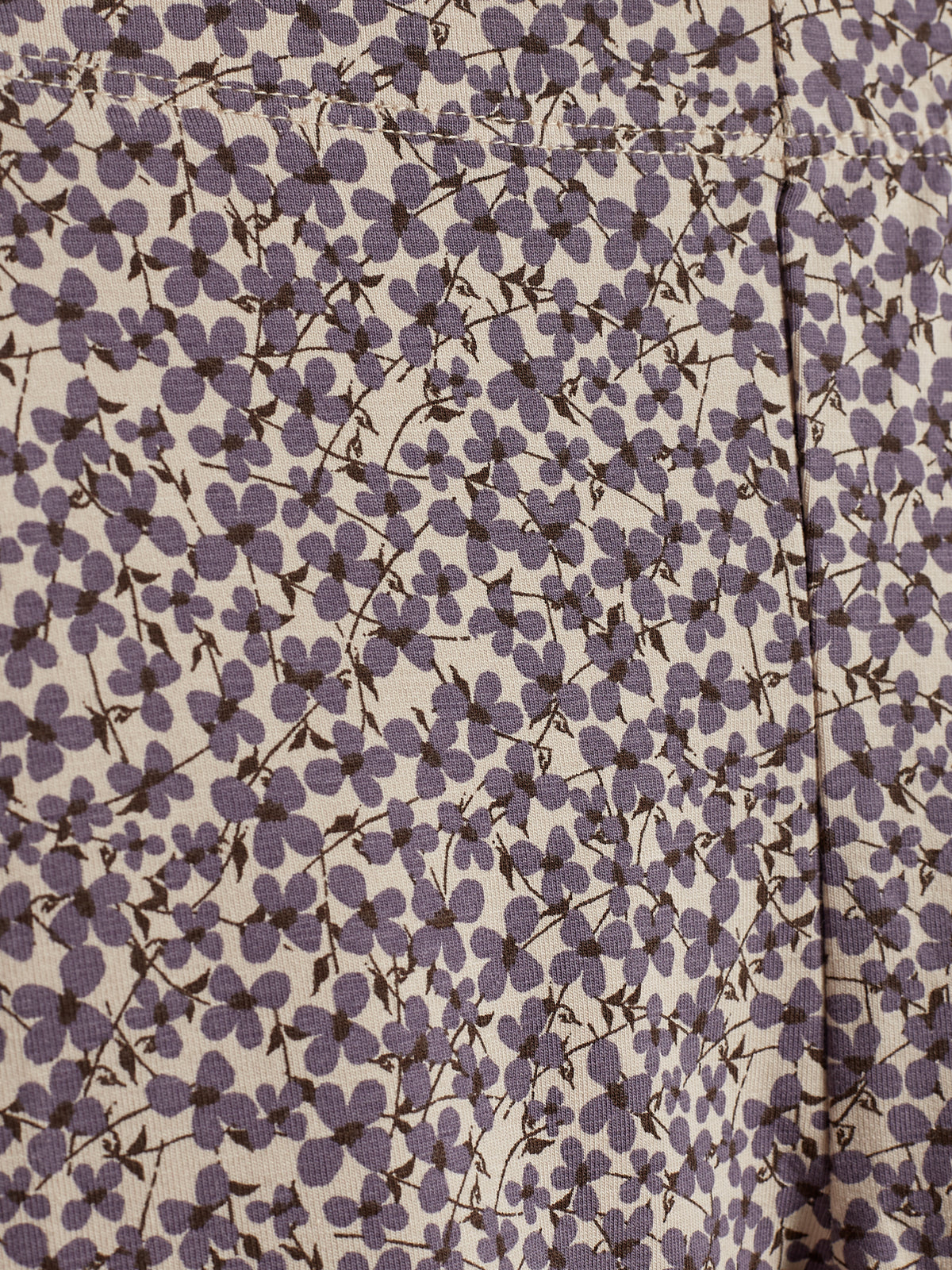 Jersey Leggings w. Ditsy Print - Kids - Dusty Purple