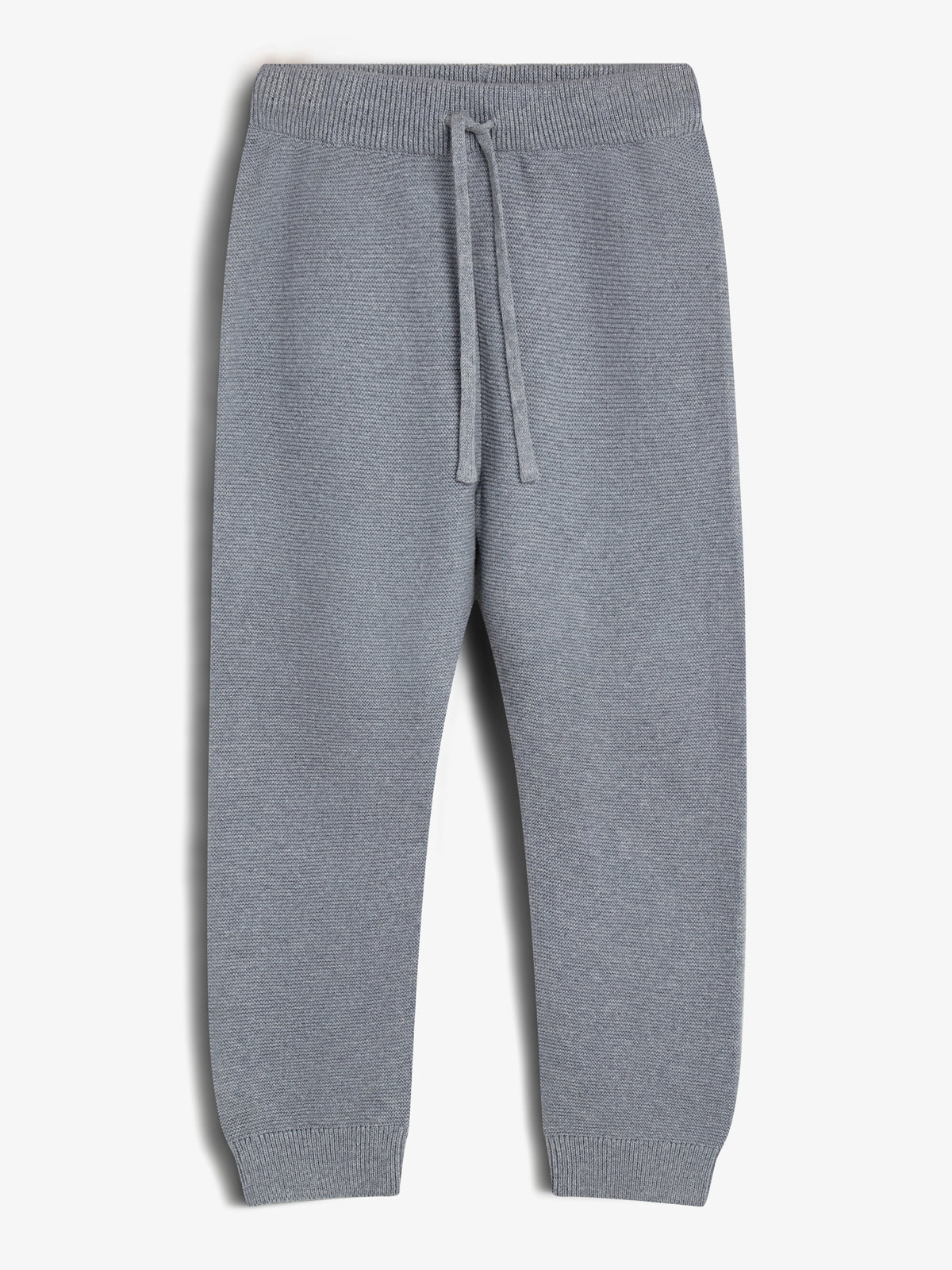 Cotton Pearl Knit Trousers - Kids - Blue Melange
