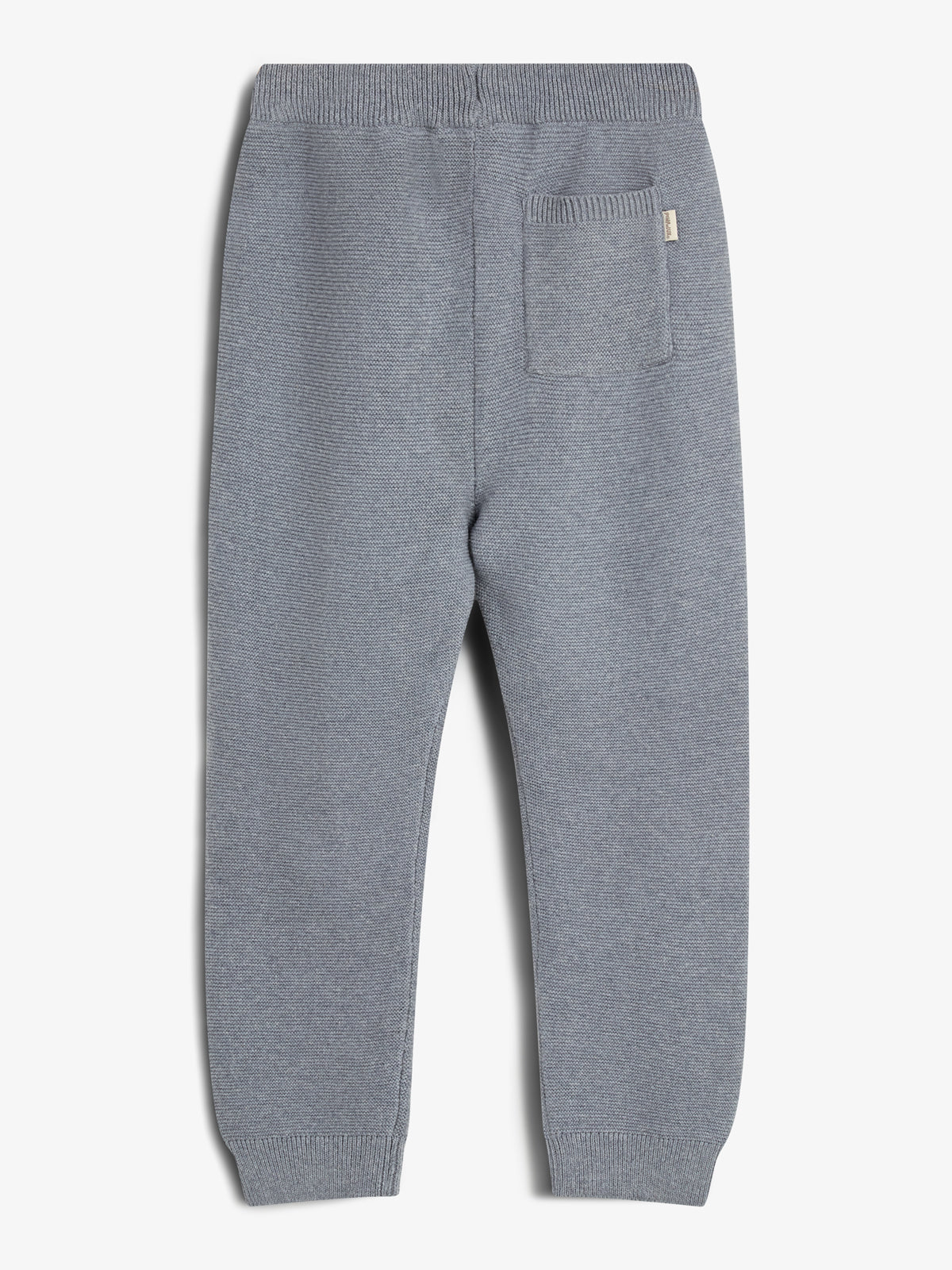 Cotton Pearl Knit Trousers - Kids - Blue Melange