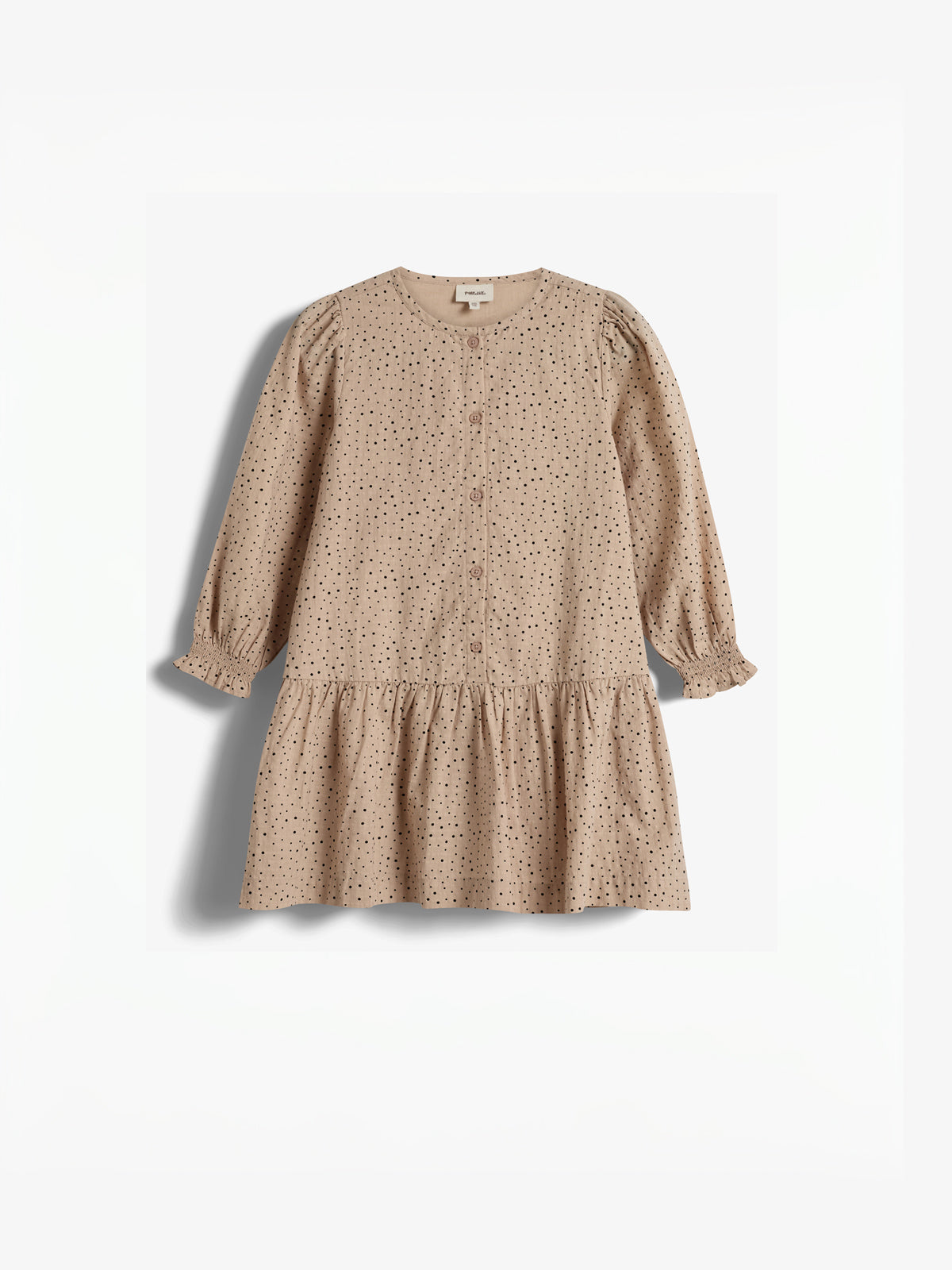 Cotton Dress w. Micro Dots - Kids - Moonlight