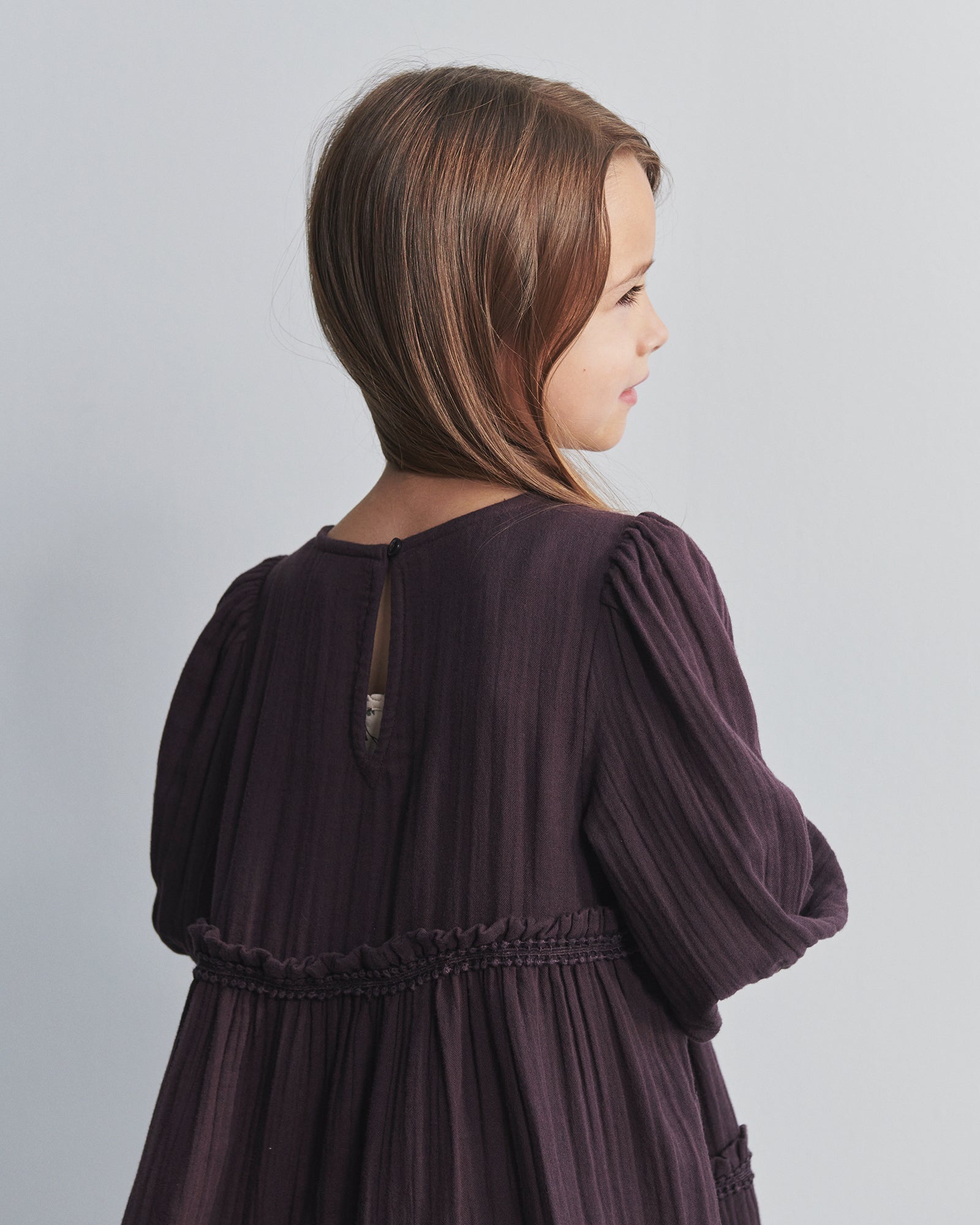 Boho Dress - Kids - Dark Purple