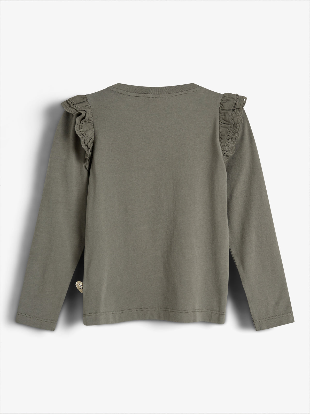 Frill Cap Jersey Blouse - Kids - Green