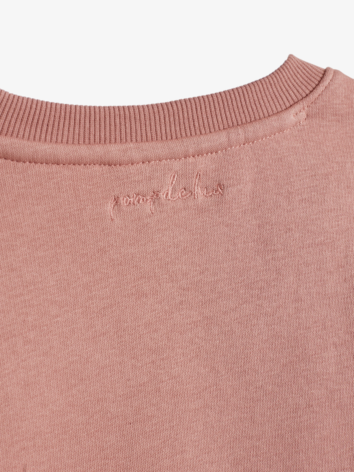 Sweatshirt w. Curved Hem - Kids - Dusty Rose