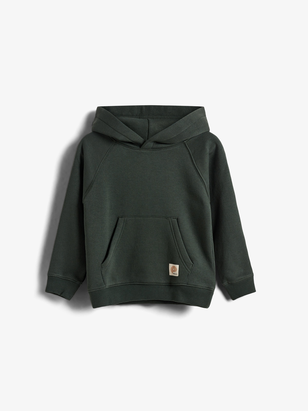 Hoodie w. Kangaroo Pocket - Kids - Dark Green