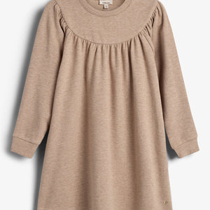 Plush Jersey Dress - Kids - Beige Melange