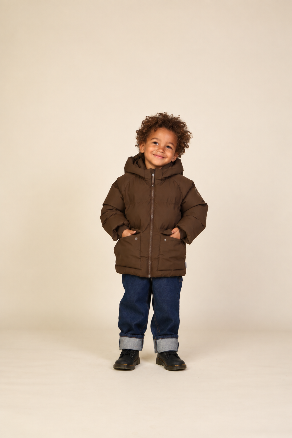 Winter Puffer Jacket - Kids - Dark Brown | 101417 Blake