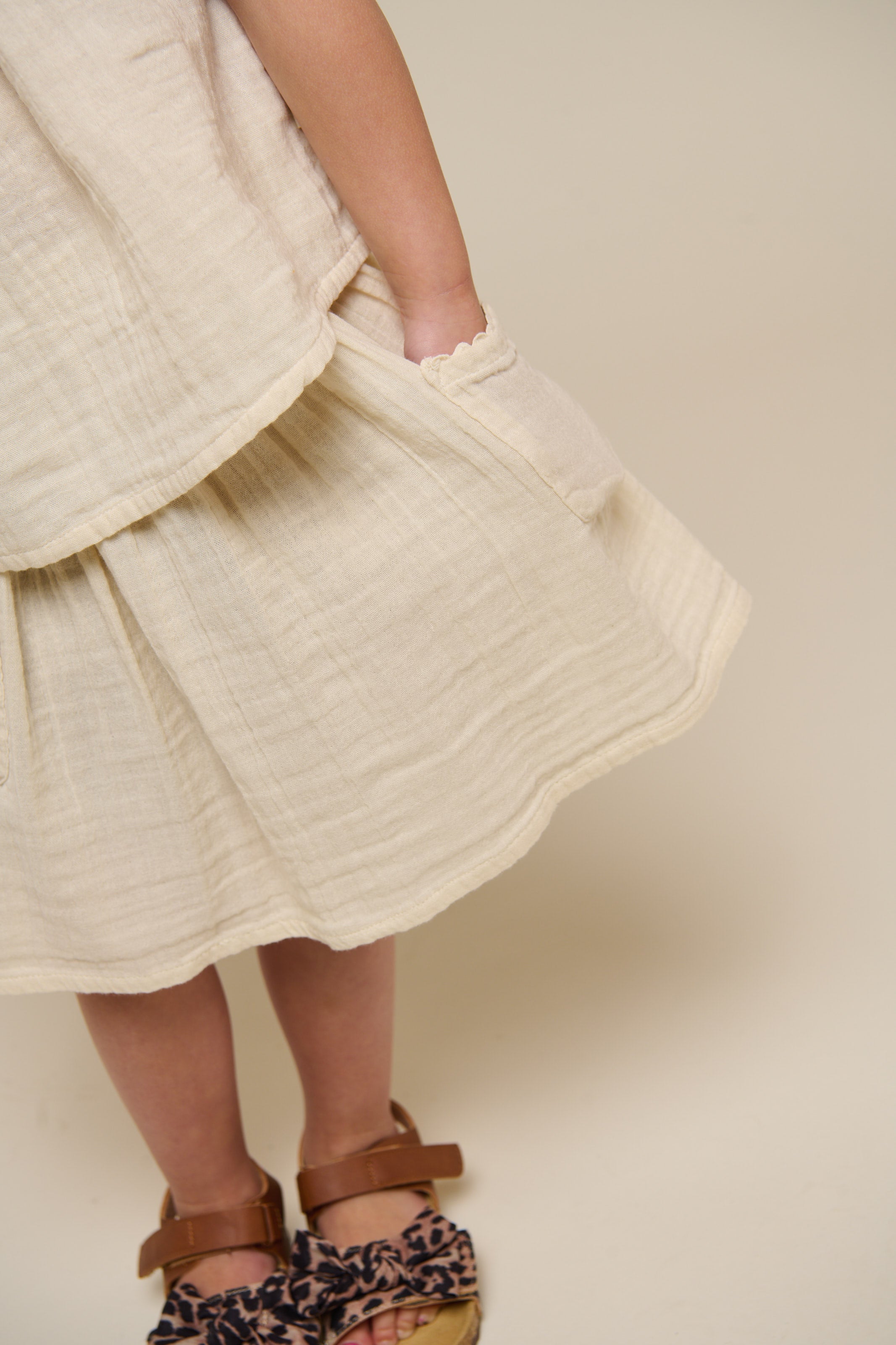 Gauze Skirt - Kids - Off White | 100936 Jasmine