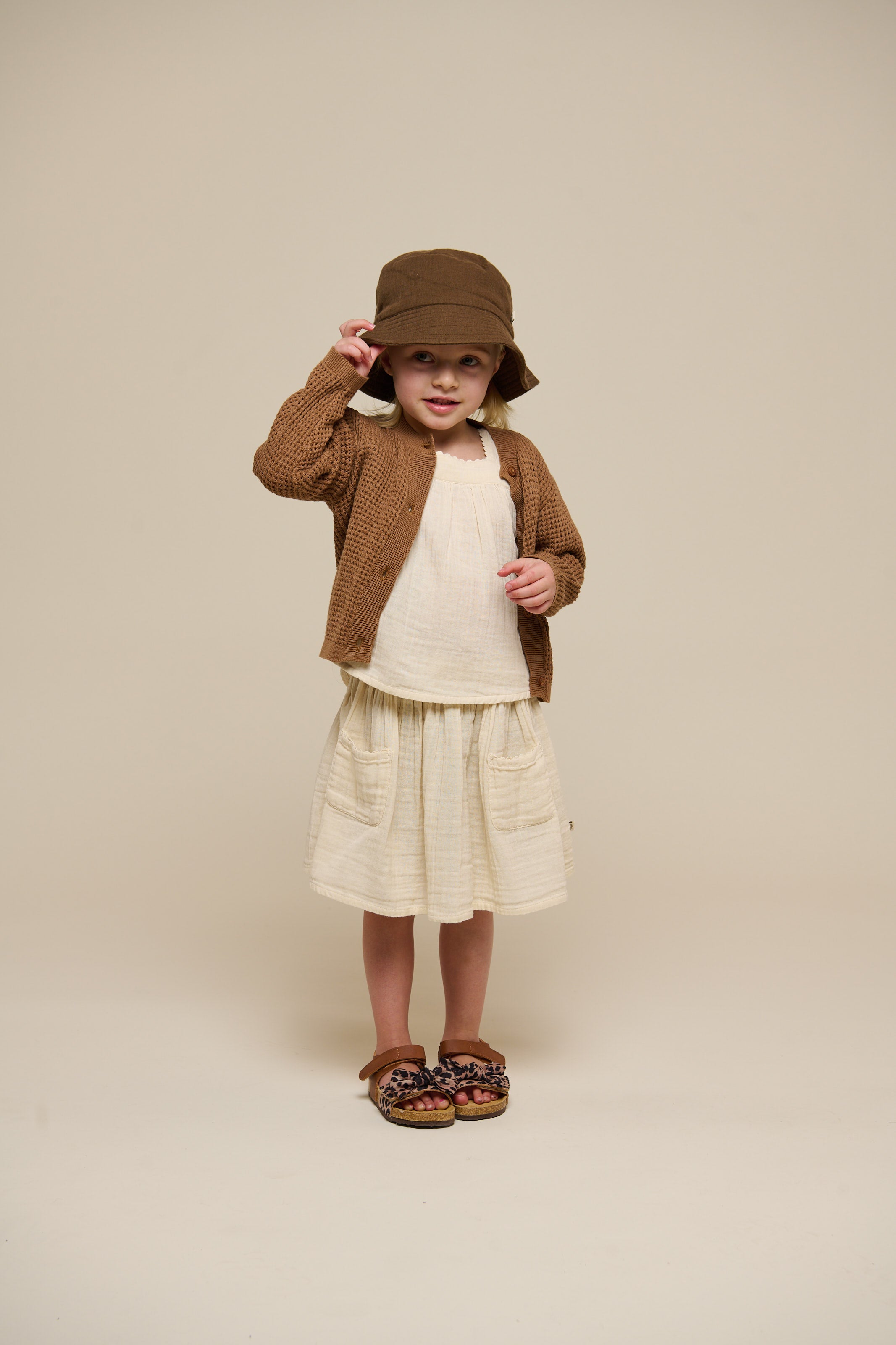 Cotton Knit Cardigan - Kids - Coconut | 101271 Katie
