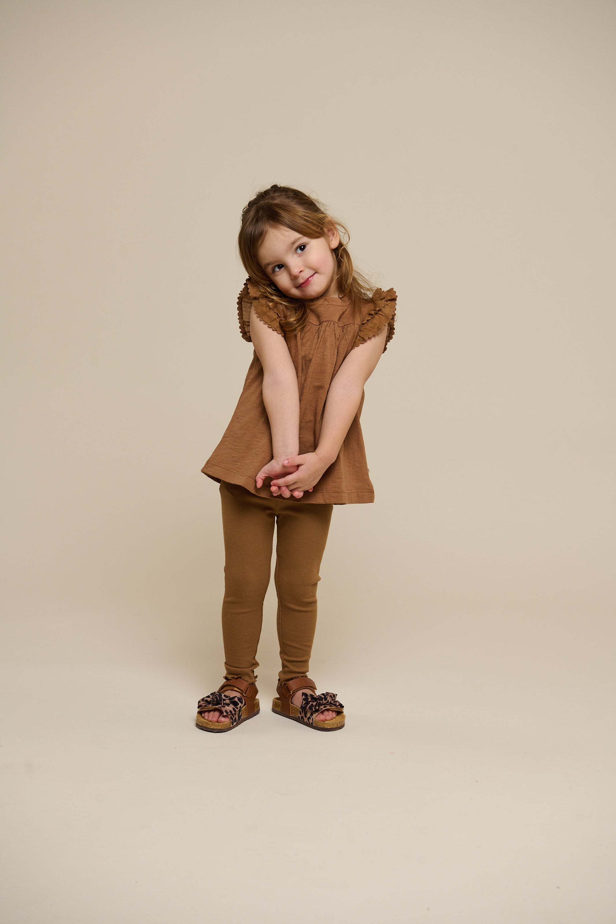 Modal Rib Leggings - Kids - Coconut | 101324 Lottie
