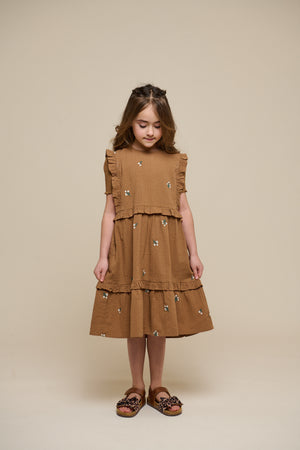Embroidered Seersucker Dress - Tween - Coconut | 100979 Nora