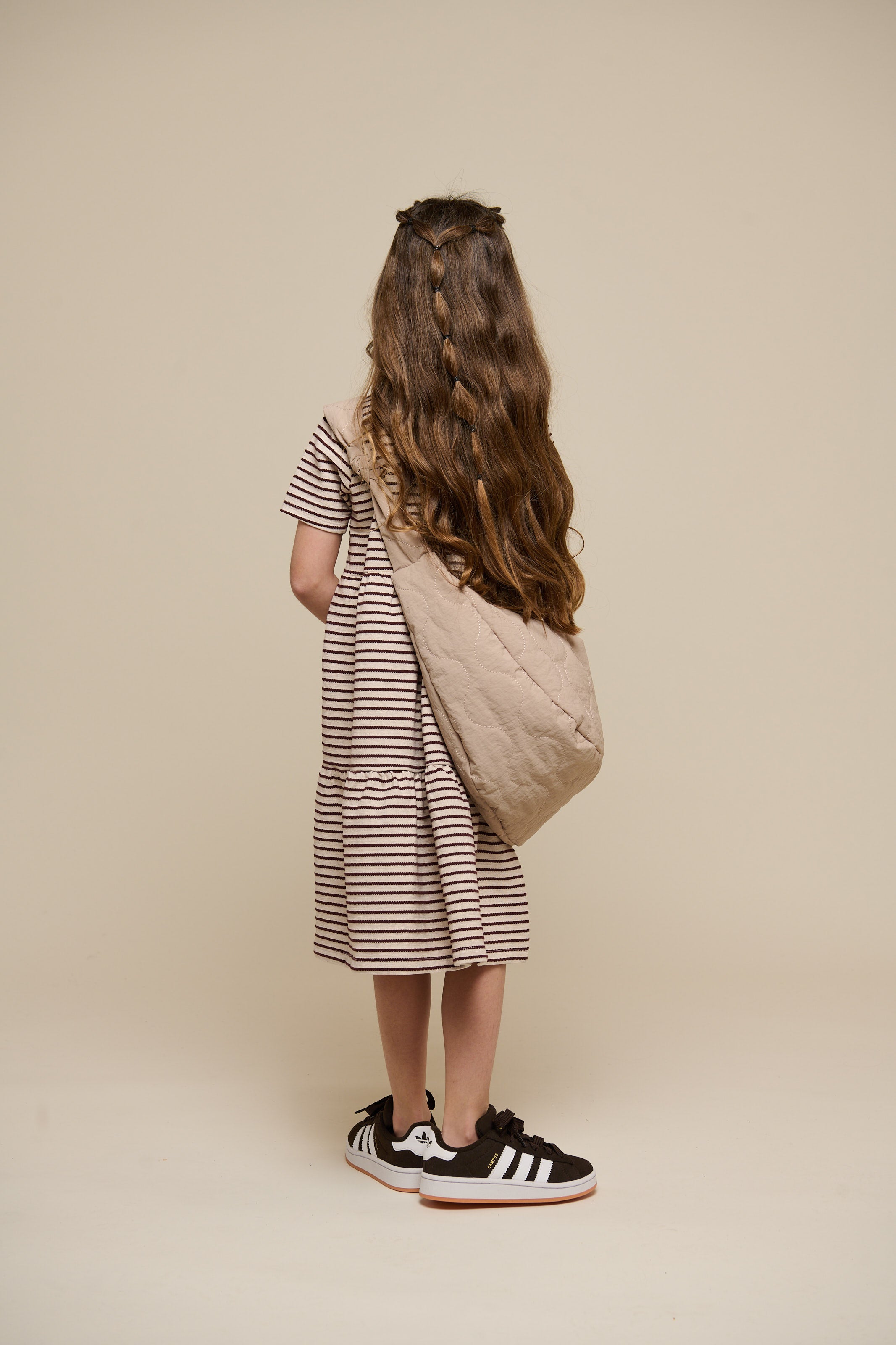 Striped Jersey Dress - Tween - Brown | 101011 Emmie