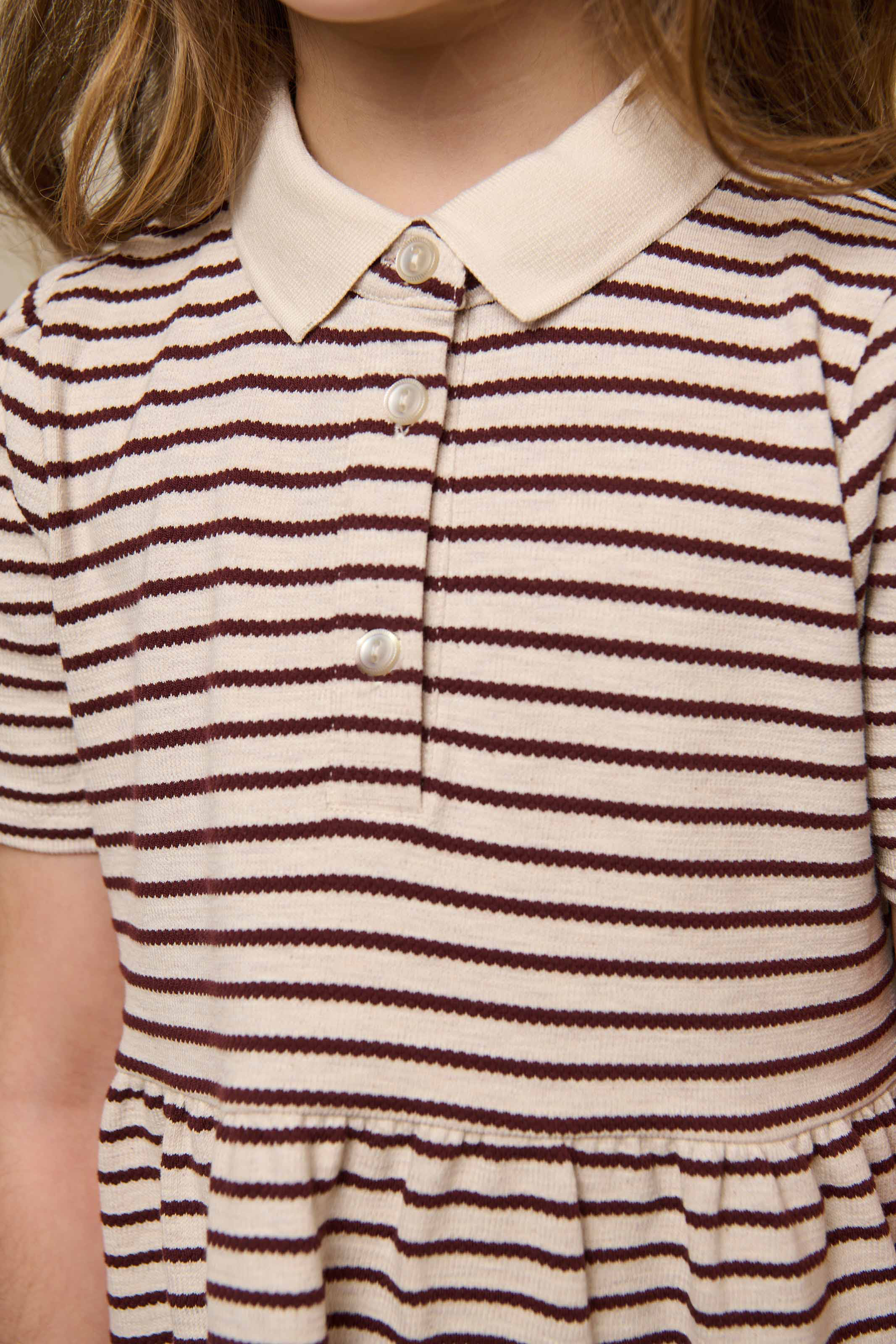 Striped Jersey Dress - Tween - Brown | 101011 Emmie