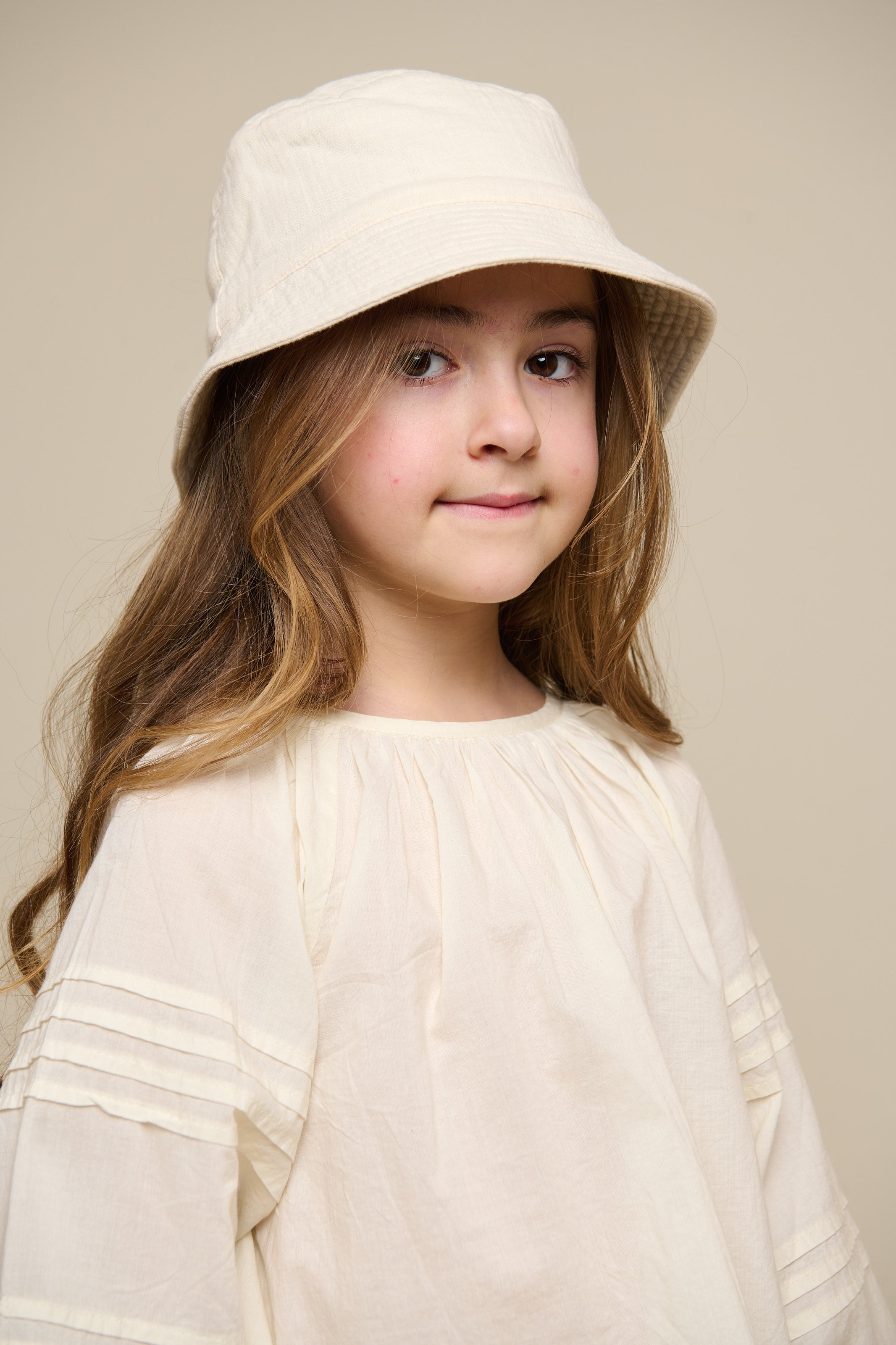 Gauze Bucket Hat - Tween - Off White | 100943 Jasmine