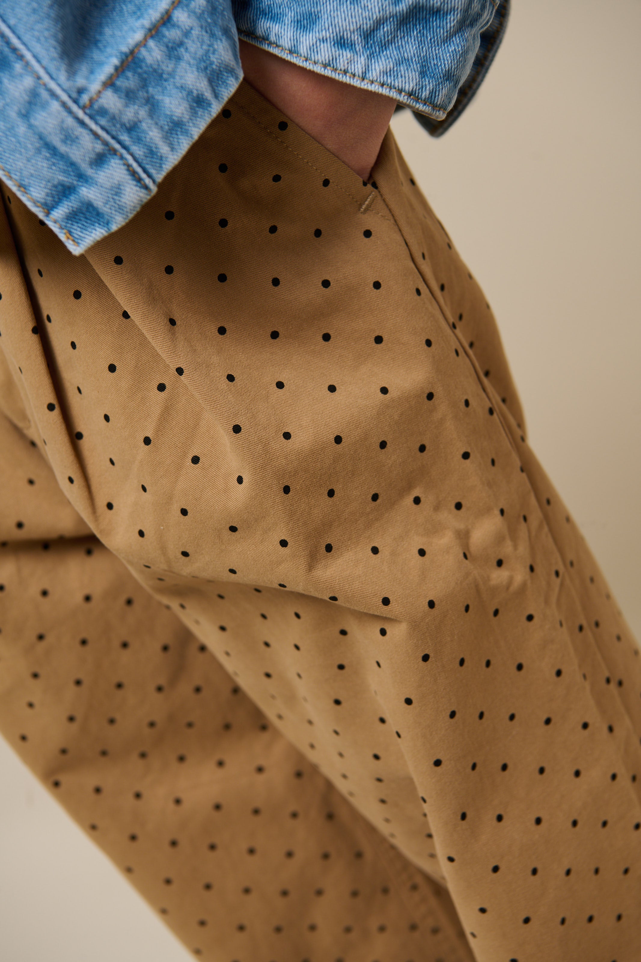 Twill trousers with Dot - Tween - Beige | 100615 Iris