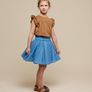 Jersey Blouse with Ric Rac Frill - Tween - Coconut | 101072 Gabriella