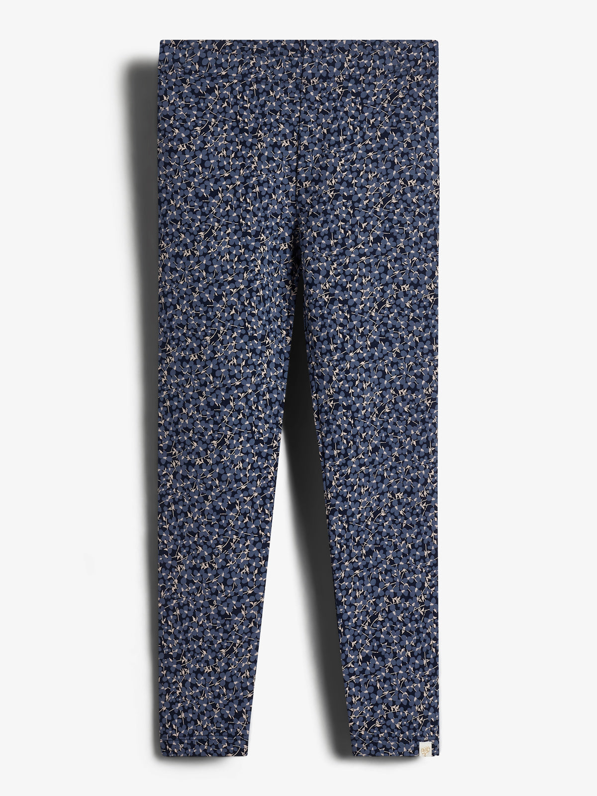 Jersey Leggings w. Ditsy Print - Tween - Blue