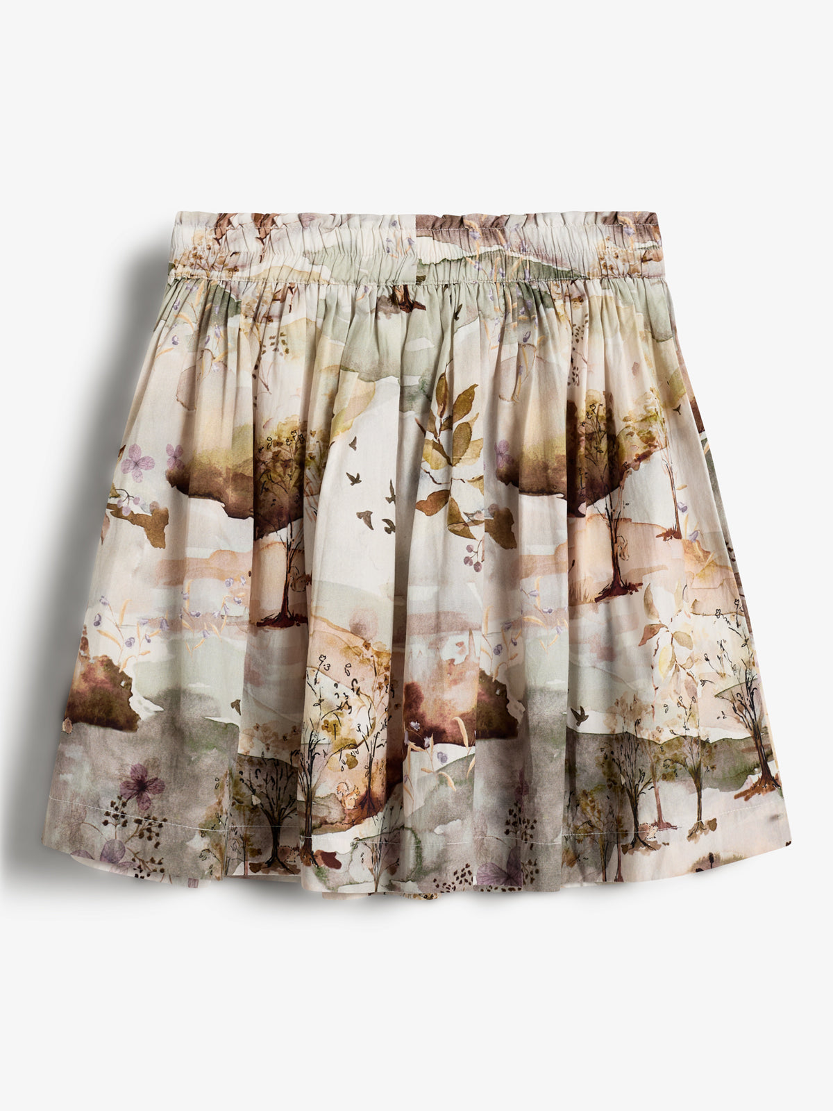 Poplin Skirt w. Scenic Print - Tween - Moonlight/Purple