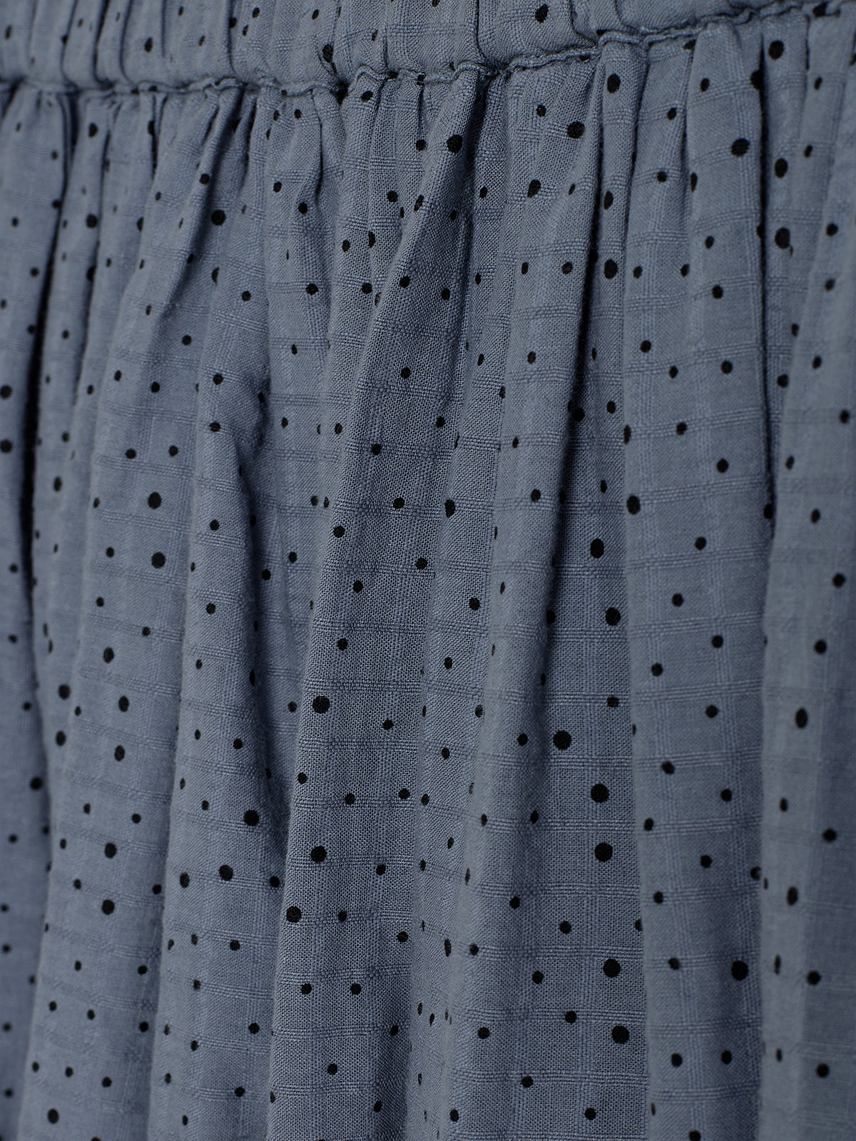 Cotton Skirt w. Micro Dots - Tween - Dusty Blue