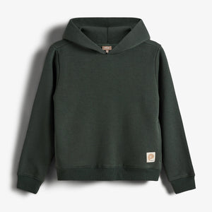 Hoodie w. Side Pocket - Tween - Dark Green