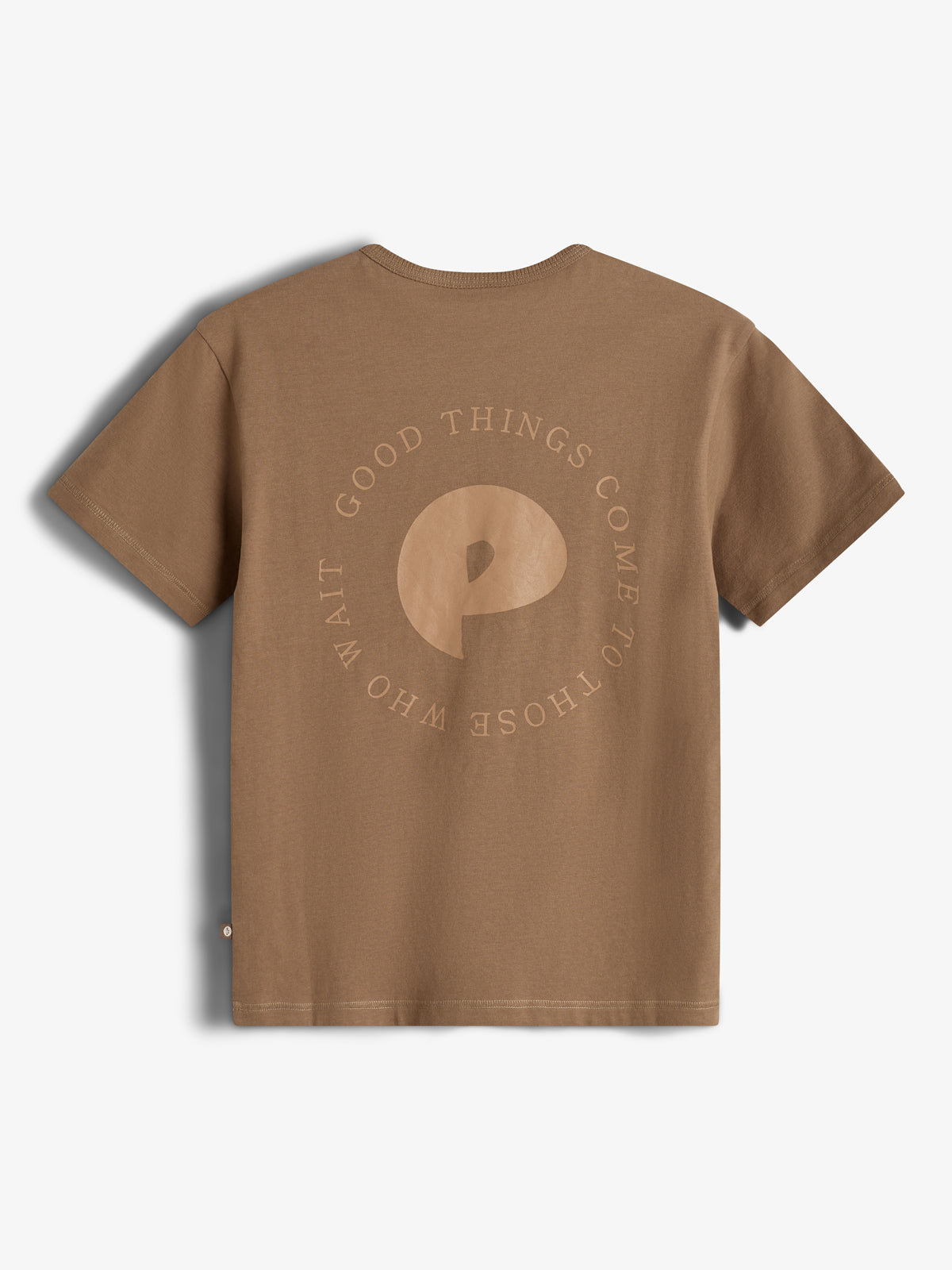 Short Sleeve T-shirt w. Back Print - Tween - Walnut