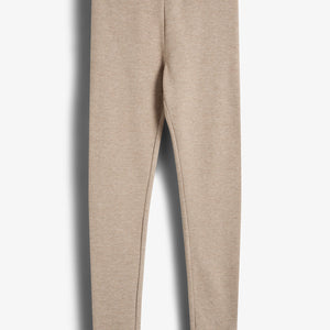 Plush Jersey Leggings - Tween - Beige Melange