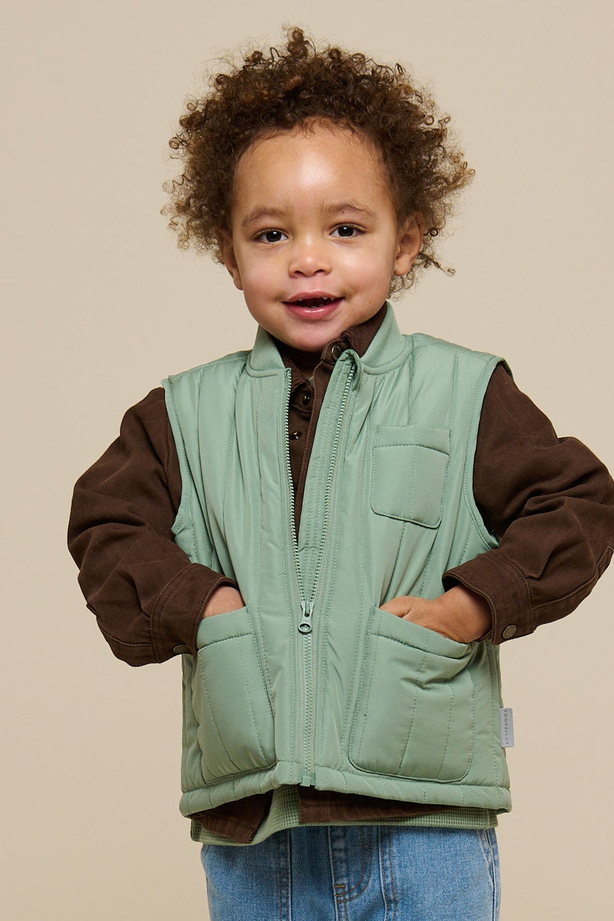 Thermal Tech Gilet - Kids - Dusty Green | 101116 Athur