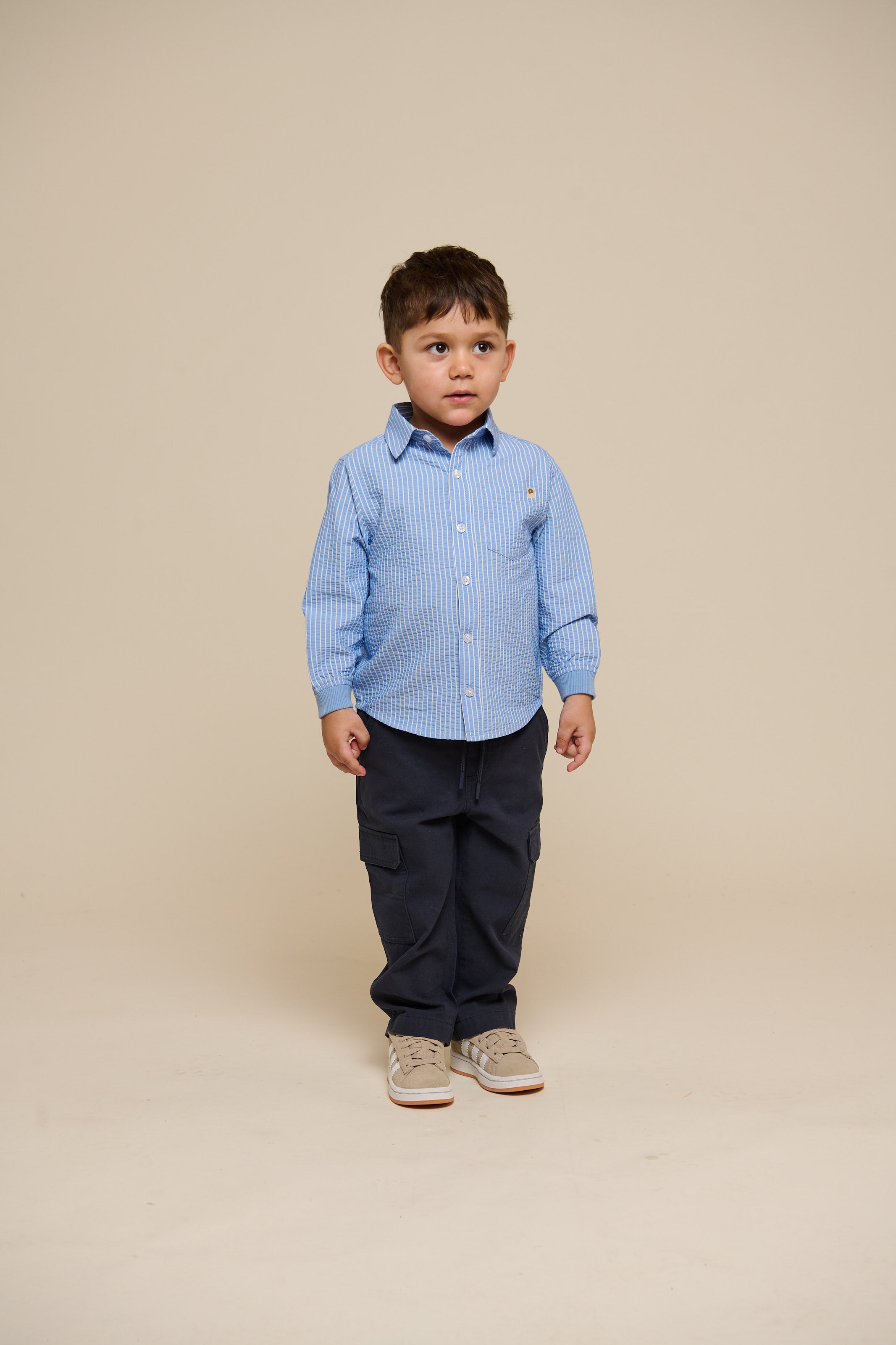 Striped Seersucker Shirt - Tween - Blue Stripe | 101347 Patrick