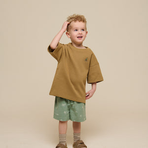 Waffle T-shirt - Kids - Khaki | 101148 Evan