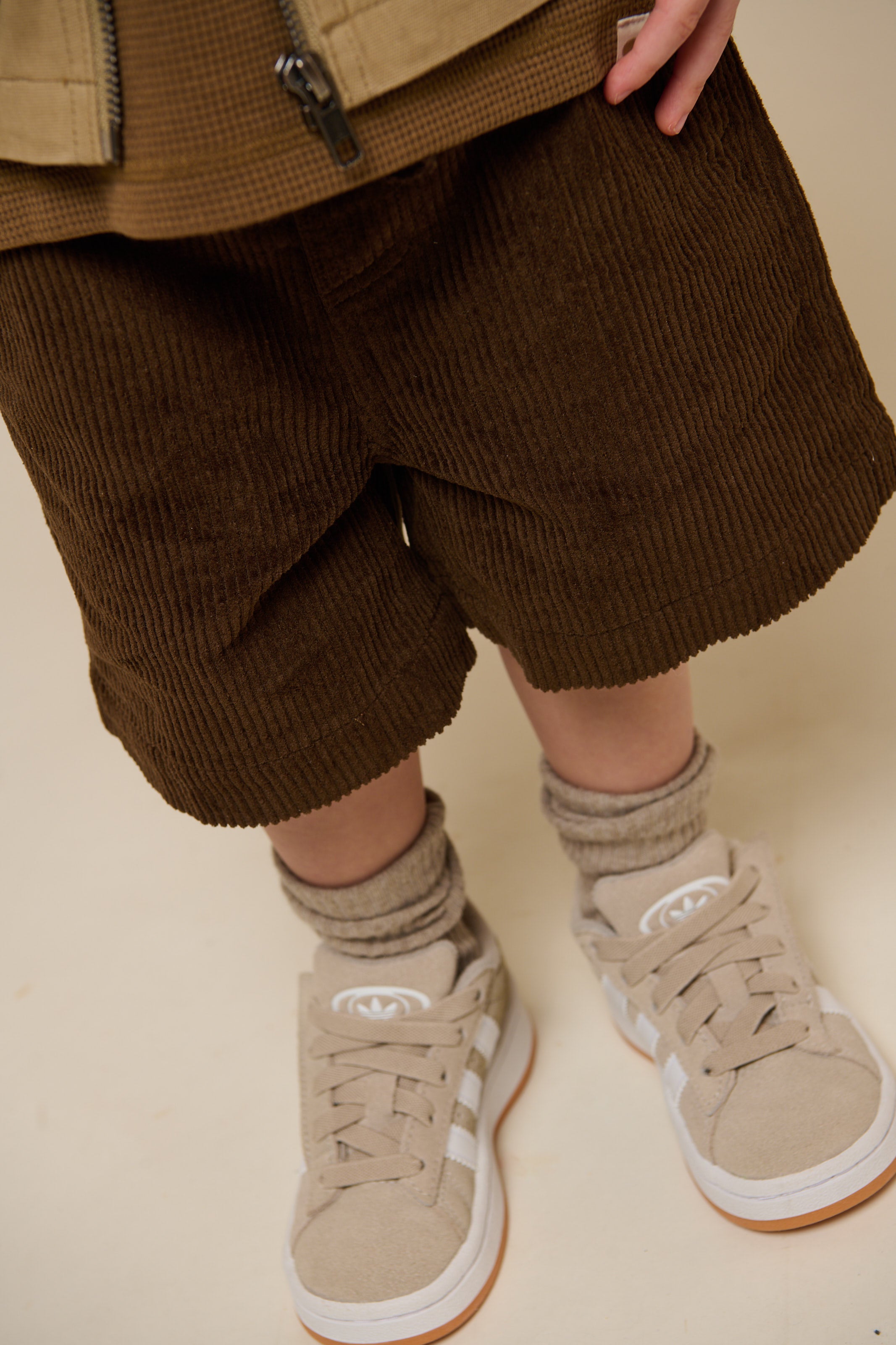 Pull-On Corduroy Shorts - Kids - Dark Brown | 101104 Tobias