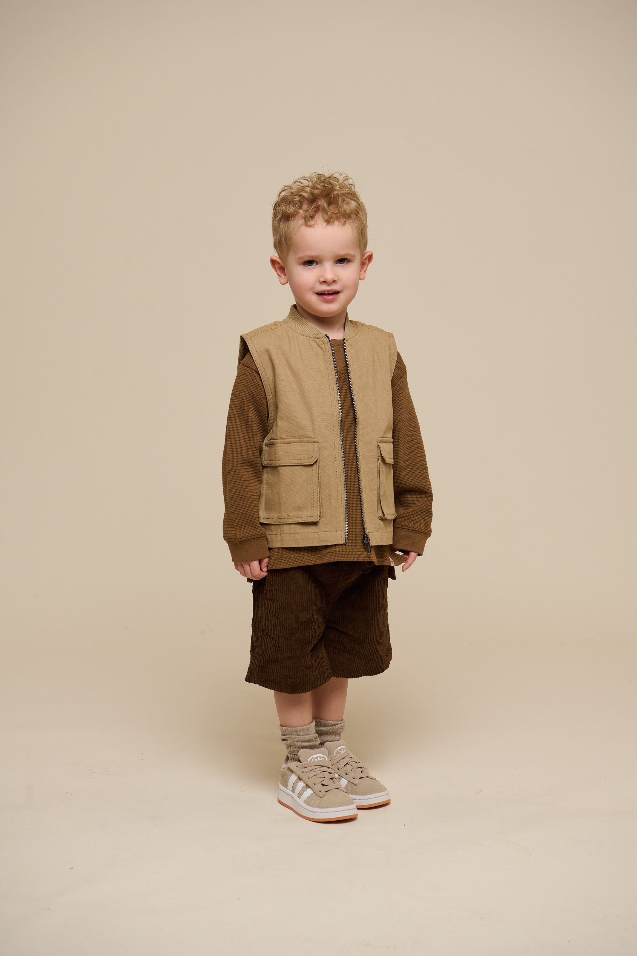 Pull-On Corduroy Shorts - Kids - Dark Brown | 101104 Tobias