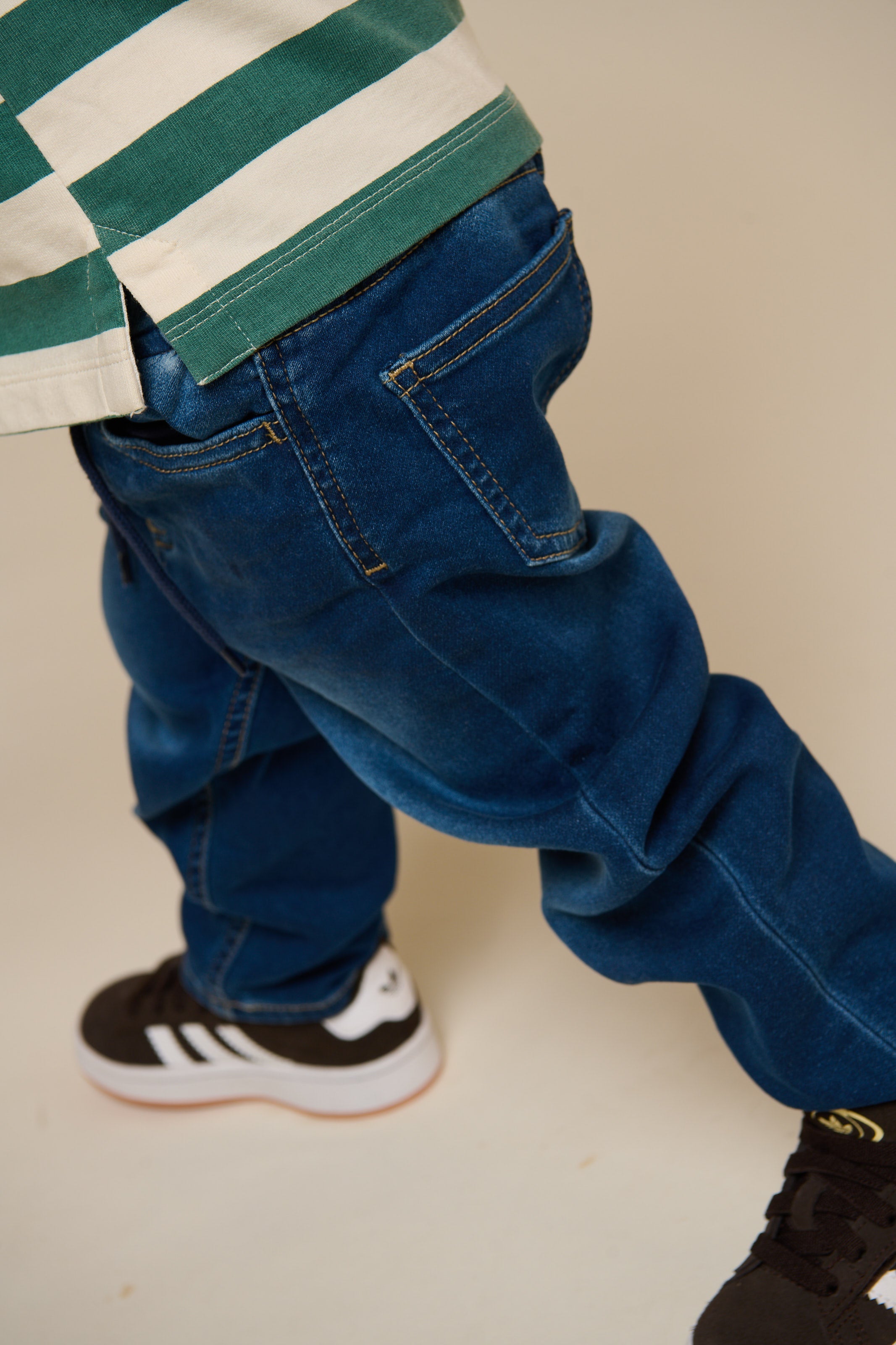 Sweat Denim Pull-on Jeans - All - Blue Denim | 100656 Ancher