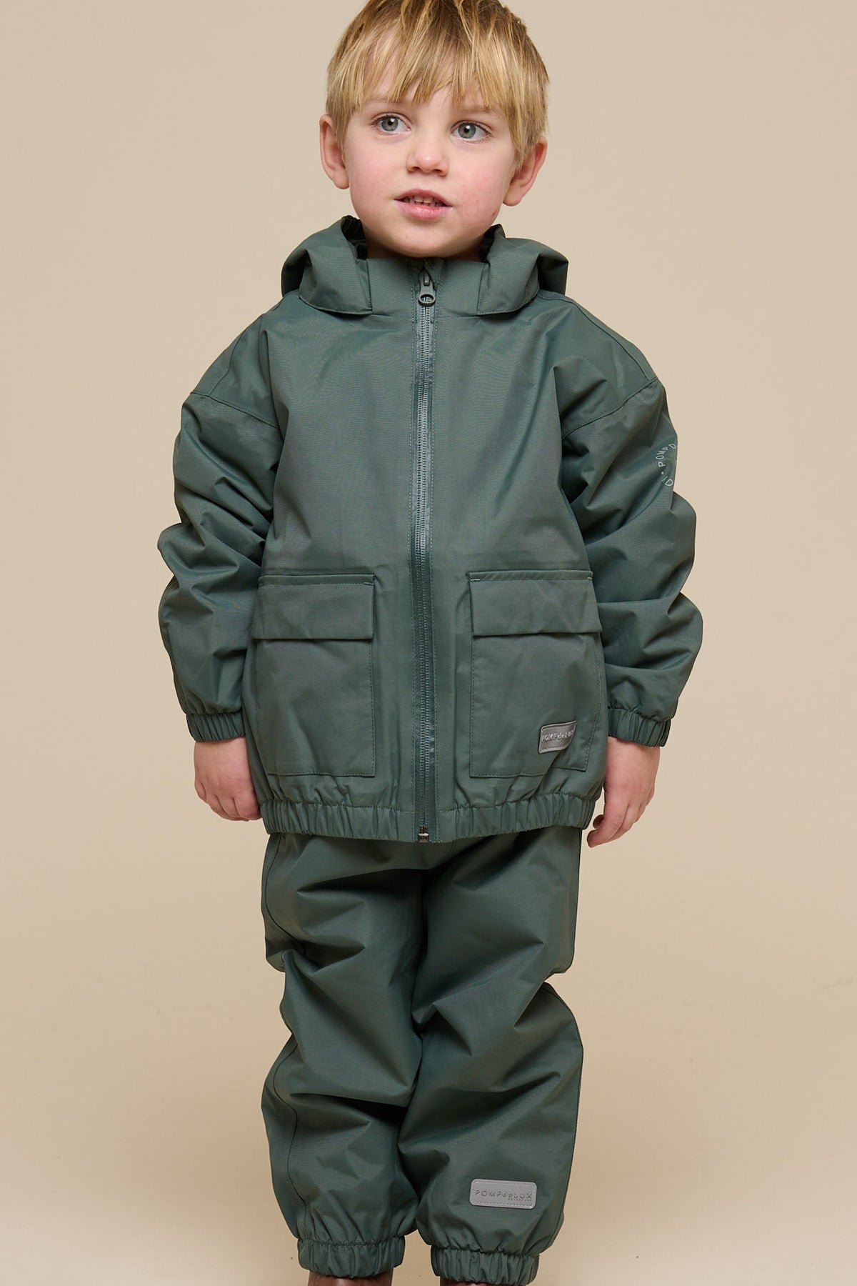 Shell Trousers - Kids - Dusty Dark Green | 100507 Dundee
