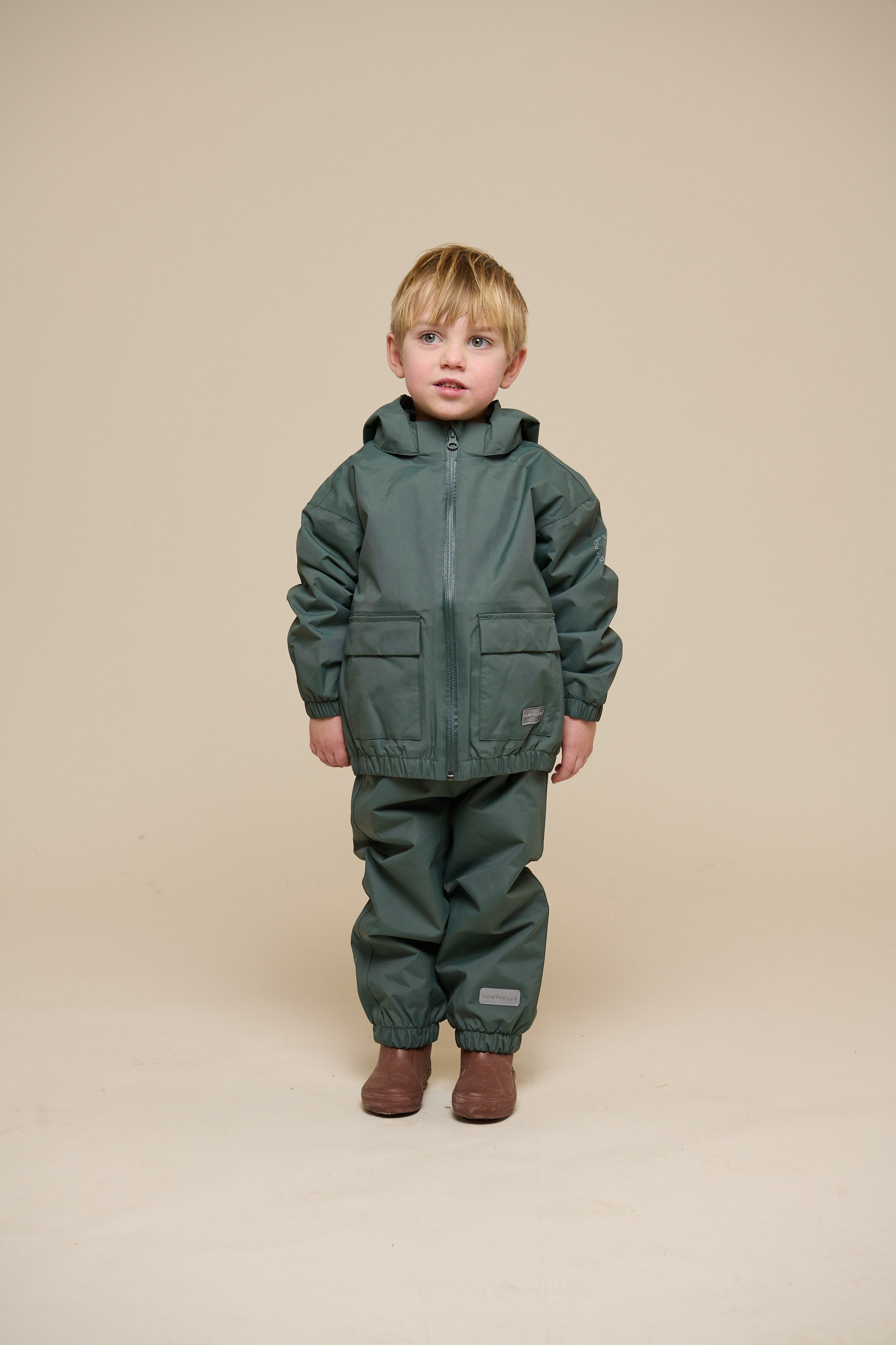Shell Trousers - Kids - Dusty Dark Green | 100507 Dundee