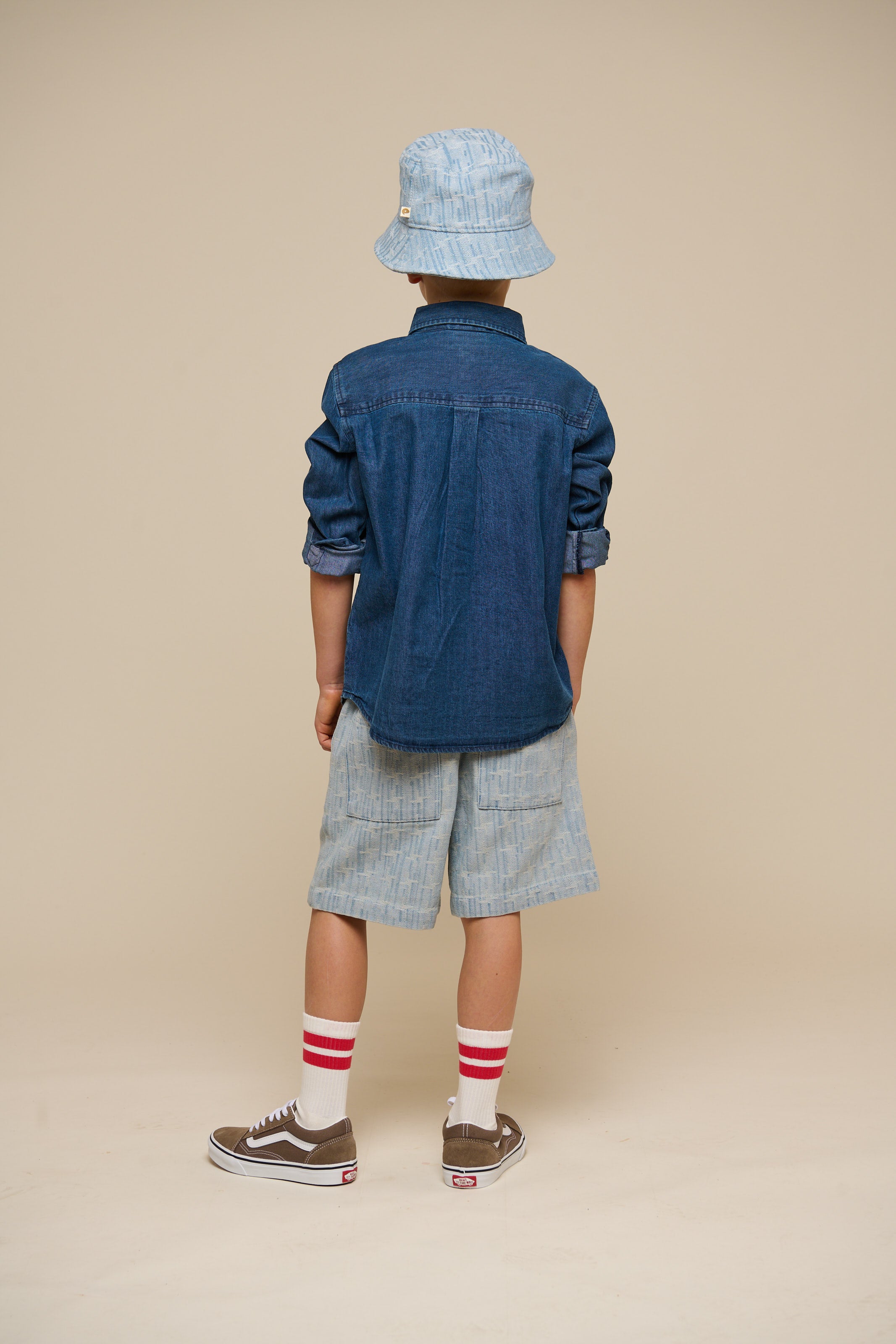 Denim Shirt - Kids - Dark Blue Denim | 100176 Delhi