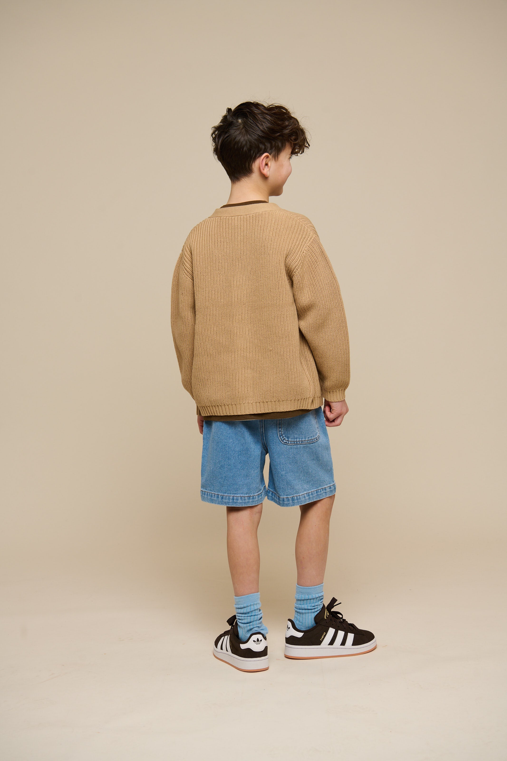 Brioche Stitch Cardigan - Tween - Beige | 101246 Clark