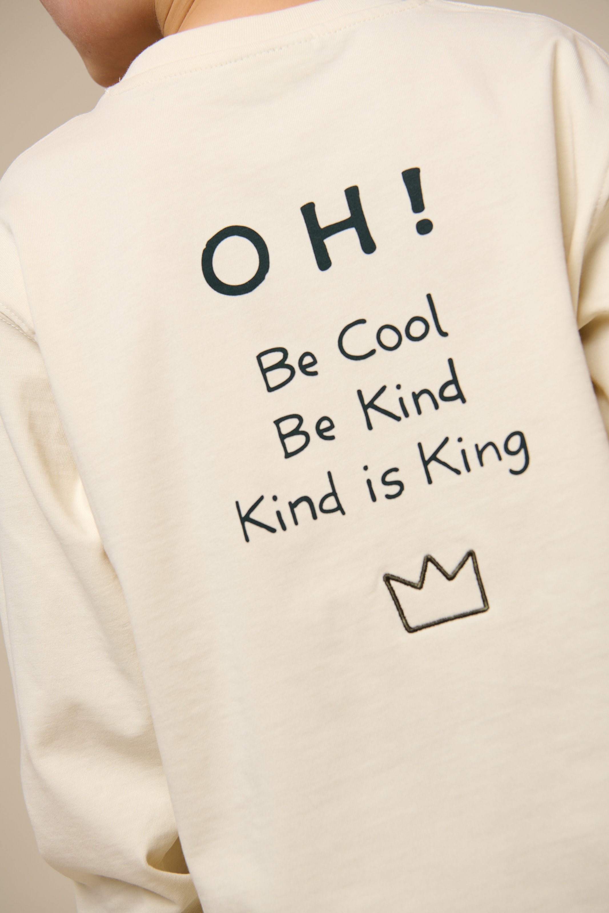 Oversized Long Sleeve T-shirt - Tween - Off White | 100853 August