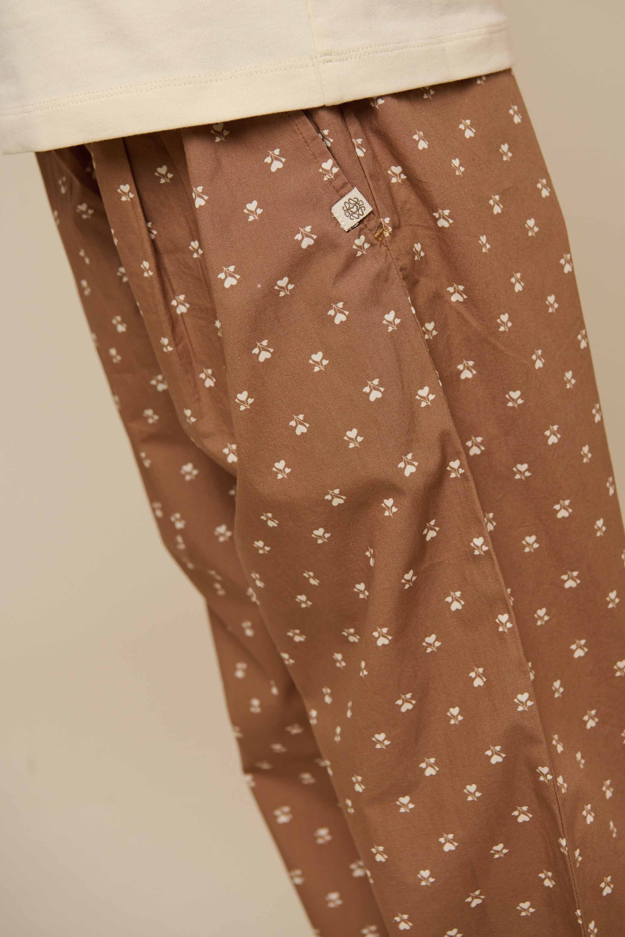 Printed Poplin Trousers - Tween - Coconut | 101090 Camilla