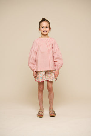 Flower Printed Poplin Shorts - Tween - Rose | 100957 Poppy