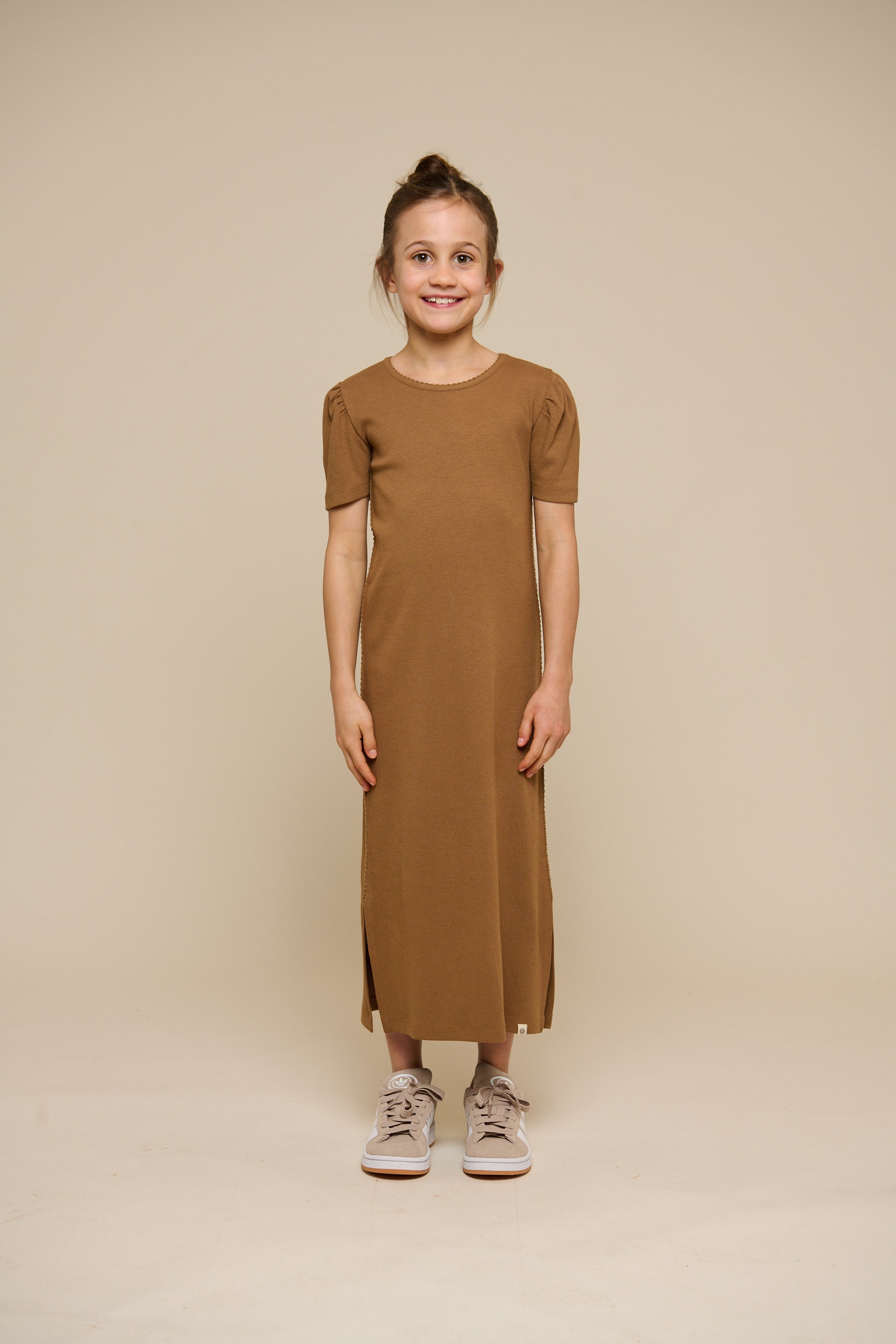 Modal Rib Long T-shirt Dress - Tween - Coconut | 101294 Lottie