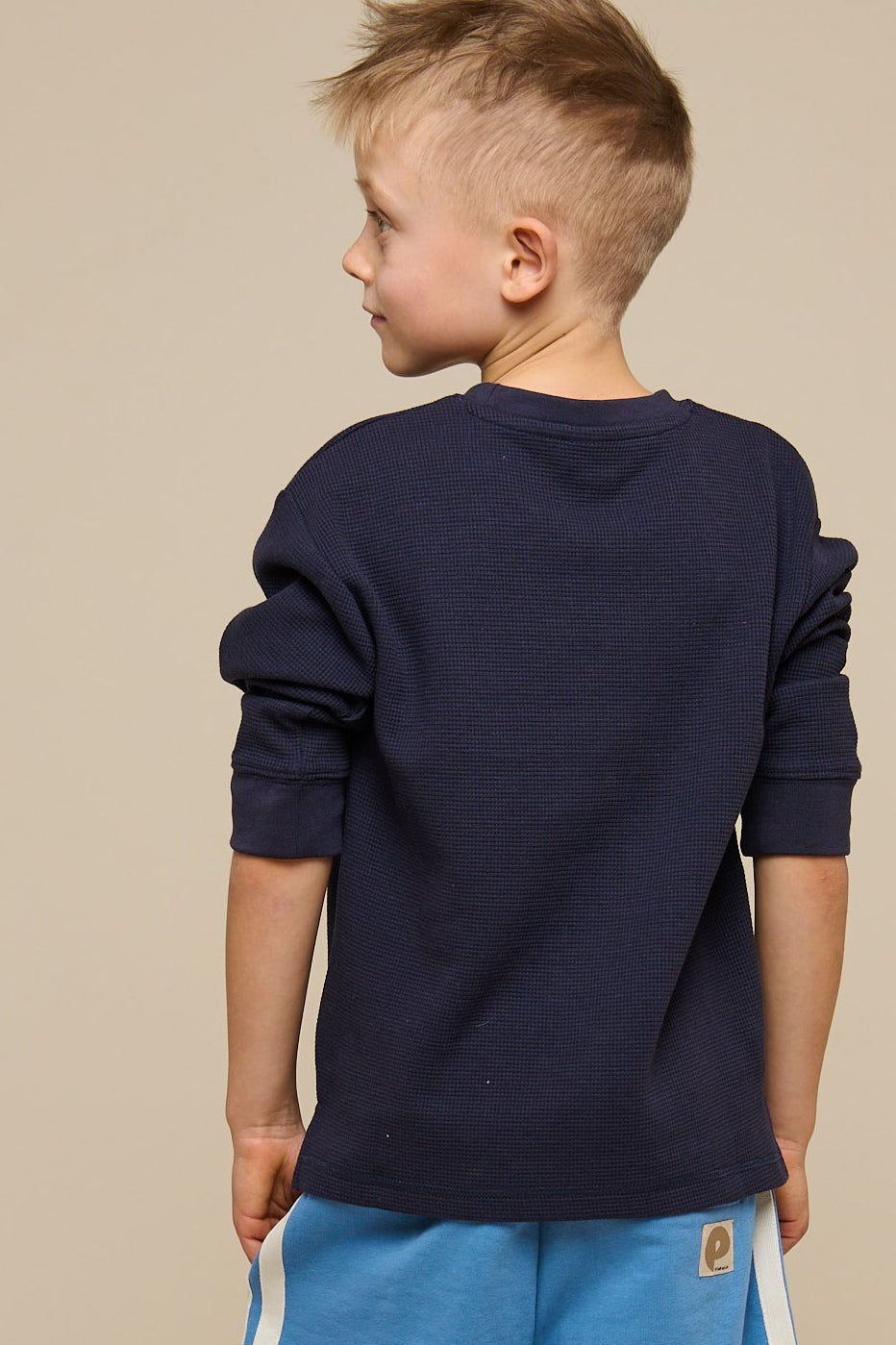 Textured Long Sleeve T-Shirt - Tween - Navy | 100704 Malthe